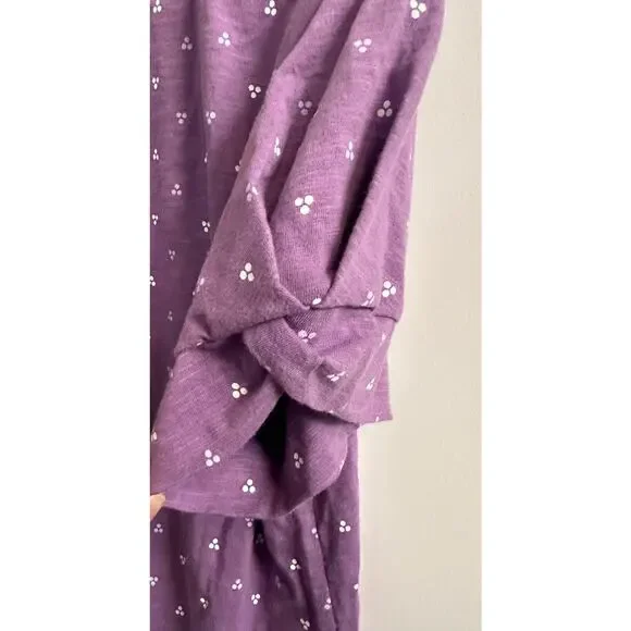 Liz Claiborne Womens M Purple PH Short Sleeved Top - Picture 3 of 6